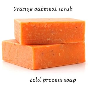 Orange oatmeal scrub bar
